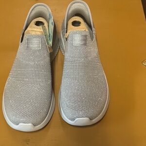 Skechers Gray Knit Slip-On Shoes